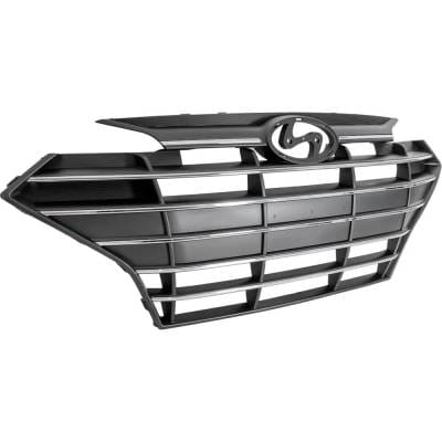 New Black Shell Grille Assembly Compatible With Hyundai Elantra Preferred 4 Cyl 2.0L Elantra thumbnail 6