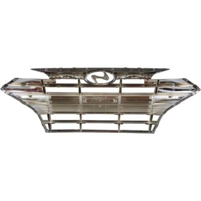 New Black Shell Grille Assembly Compatible With Hyundai Elantra Preferred 4 Cyl 2.0L Elantra thumbnail 8