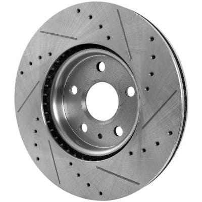 New Cross-Drilled Brake Disc Compatible With Buick Chevrolet Gmc Impala Ls 6 Cyl 3.6L Lacrosse thumbnail 12