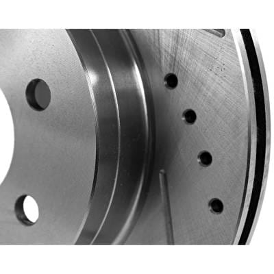 New Cross-Drilled Brake Disc Compatible With Chevrolet K1500 Silverado 8 Cyl 6.5L K2500 Base 8 Cyl thumbnail 16