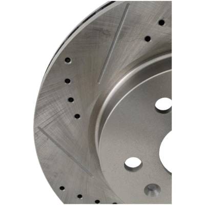 New Cross-Drilled And Slotted Brake Disc Compatible With Cadillac Chevrolet Impala Ls 4 Cyl 2.5L thumbnail 8