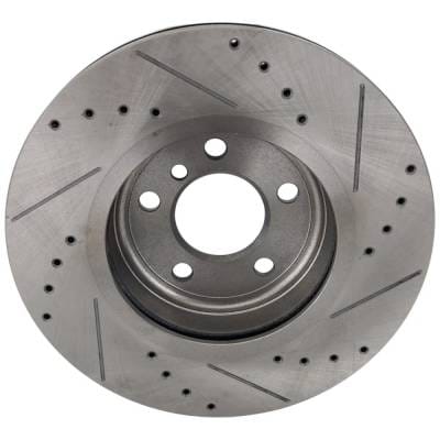 New Cross-Drilled Brake Disc Compatible With Bmw X3 3.0Si 6 Cyl 3.0L X3 Xdrive28i 6 Cyl 3.0L X3 thumbnail 8