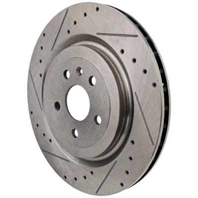 New Cross-Drilled Brake Disc Compatible With Cadillac Chevrolet Camaro Zl1 8 Cyl 6.2L Cts V 8 Cyl thumbnail 4
