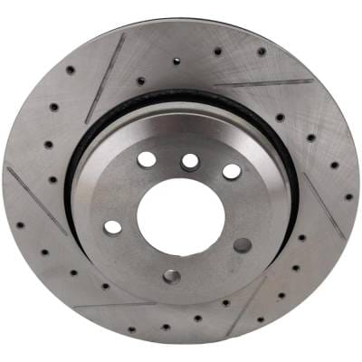 New Cross-Drilled Brake Disc Compatible With Bmw 330Ci Base 6 Cyl 3.0L 330Ci M 6 Cyl 3.0L 330Xi Base thumbnail 2