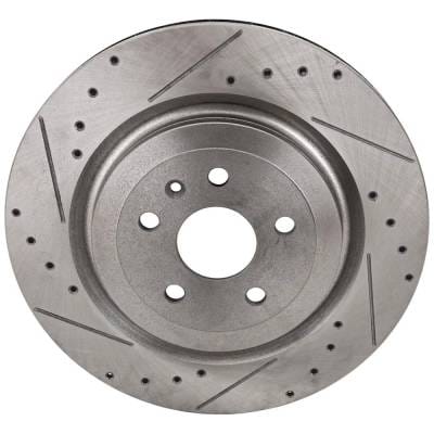 New Cross-Drilled Brake Disc Compatible With Cadillac Chevrolet Camaro Ss 8 Cyl 6.2L Camaro Zl1 8 thumbnail 2