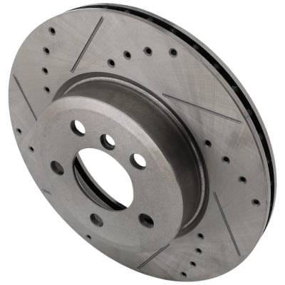 New Cross-Drilled Brake Disc Compatible With Bmw X3 Xdrive30i 6 Cyl 3.0L X3 3.0I 6 Cyl 3.0L X3 thumbnail 4