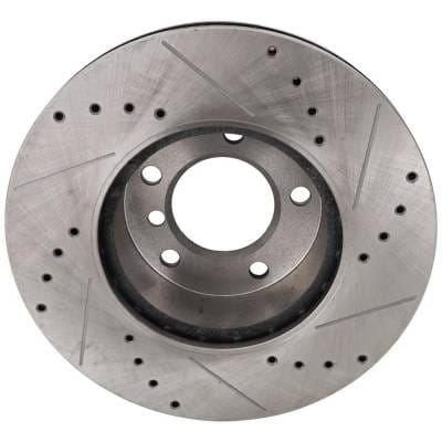 New Cross-Drilled Brake Disc Compatible With Bmw 128I Base 6 Cyl 3.0L 325Xi Base 6 Cyl 3.0L 320I thumbnail 8