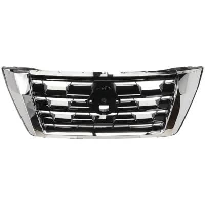 New Chrome Shell Grille Assembly Compatible With Nissan Armada Platinum 8 Cyl 5.6L Armada Sl 8 Cyl thumbnail 2