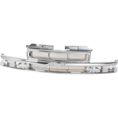 New Grille Assembly Compatible With Chevrolet S10 Ls 6 Cyl 4.3L Blazer Lt 6 Cyl 4.3L S10 Base 4 Cyl thumbnail 2