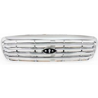 New Chrome Grille Assembly Compatible With Ford Crown Victoria Police Interceptor 8 Cyl 4.6L Crown thumbnail 2