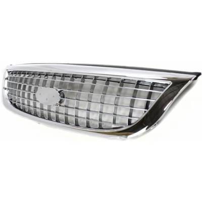New Chrome Shell Grille Assembly Compatible With Ford Windstar Lx 6 Cyl 3.8L Windstar Se Sport 6 Cyl thumbnail 4