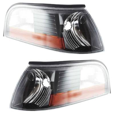 New Pair Of Corner Light Compatible With Mercury Marauder Base 2003-2004 By 3W3z13200ba 3W3z13201ba thumbnail 4