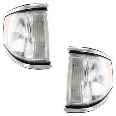 New Pair Of Corner Light Compatible With Lincoln Town Car Touring Edition 8 Cyl 4.6L Town Car thumbnail 4