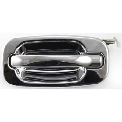 Driver Side Rear Exterior Door Handle Compatible With 2000-2007 Gmc Sierra Gmc Yukon Chrome Without thumbnail 2