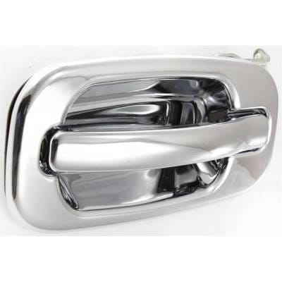 Driver Side Rear Exterior Door Handle Compatible With 2000-2007 Gmc Sierra Gmc Yukon Chrome Without thumbnail 6