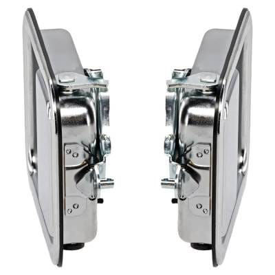 Front Driver And Passenger Side Exterior Door Handle Compatible With 1987-2006 Jeep Wrangler Chrome thumbnail 6