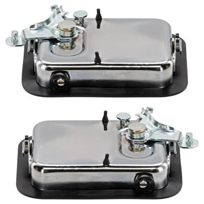 Front Driver And Passenger Side Exterior Door Handle Compatible With 1987-2006 Jeep Wrangler Chrome thumbnail 12