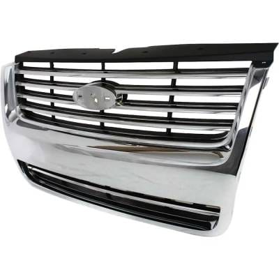 New Chrome/Painted Black Grille Assembly Compatible With Ford Explorer Limited 6 Cyl 4.0L Explorer thumbnail 4