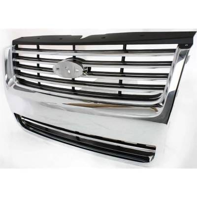 New Chrome Shell Grille Assembly Compatible With Ford Explorer Limited 8 Cyl 4.6L Explorer Limited 6 thumbnail 4