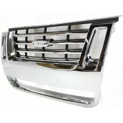 New Chrome/Black Insert Grille Assembly Compatible With Ford Explorer Sport Trac Xlt 8 Cyl 4.6L thumbnail 4