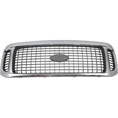 New Chrome Shell Grille Assembly Compatible With Ford Excursion Limited 8 Cyl 7.3L Excursion Eddie thumbnail 2