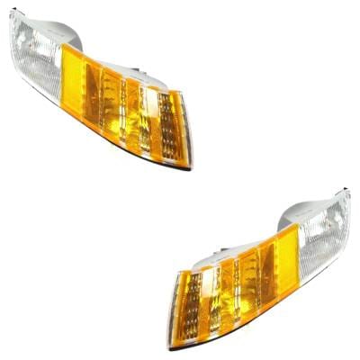 New Pair Of Corner Light Compatible With Mercury Grand Marquis Gs 8 Cyl 4.6L Grand Marquis Ls 8 Cyl thumbnail 4
