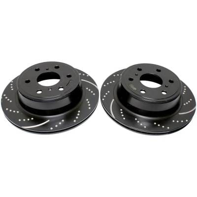 New Dimpled Brake Disc Compatible With Chevrolet Silverado 1500 Ltz 8 Cyl 6.2L Suburban Ls 8 Cyl thumbnail 2