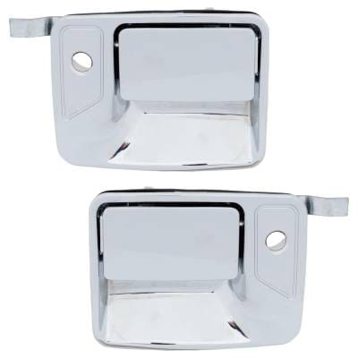 Front Left And Right Exterior Door Handle Compatible With 1999-2016 Ford F-450 Ford F-250 Ford F-350