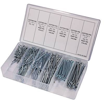 555 Piece Cotter Pin Assortment Kit Compatible With Outdoor Power Equipment Tractors Mowers 6