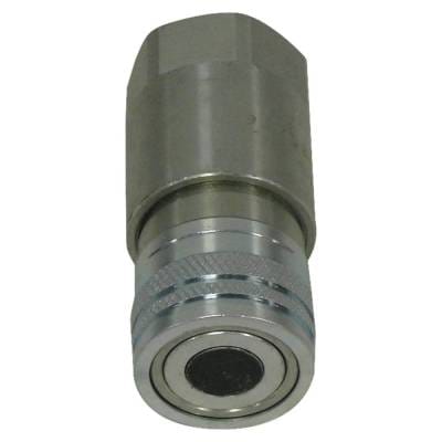Hydraulic Female Flat Face Coupler 1/2" Npt Thread 1/2" Body 12 Gpm 3625 Psi Iso 16028 Compatible