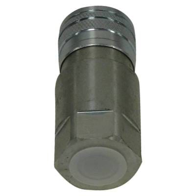 Hydraulic Female Flat Face Coupler 1/2" Npt Thread 1/2" Body 12 Gpm 3625 Psi Iso 16028 Compatible thumbnail 2