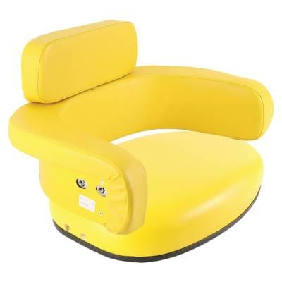 3-Piece Yellow Seat Cushion Set Vinyl With Bottom Back And Upper Cushions Compatible With John Deere