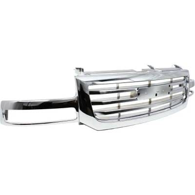 New Chrome/Horizontal Bar Grille Assembly Compatible With Gmc Sierra 2500 Wt 8 Cyl 6.0L Sierra 1500 thumbnail 6