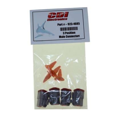 3-Pin Deutsch Dt Series Plug Connector With Locking Wedge 4-Pack Compatible With Johnson Evinrude thumbnail 2