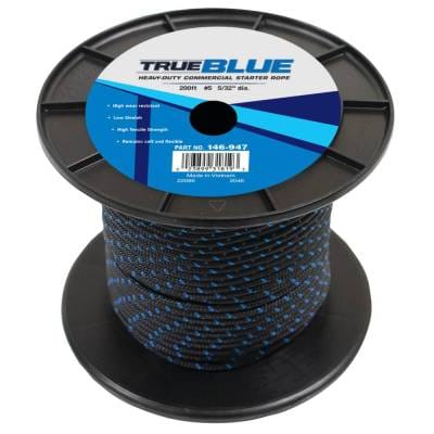200 Ft True Blue Solid Braid Starter Rope #5 Size 5/32 In Diameter Compatible With Stihl Husqvarna