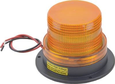 Amber Strobe Warning Beacon 12-80V Dc Low Profile Compatible With Ecco Forklift Material Handling