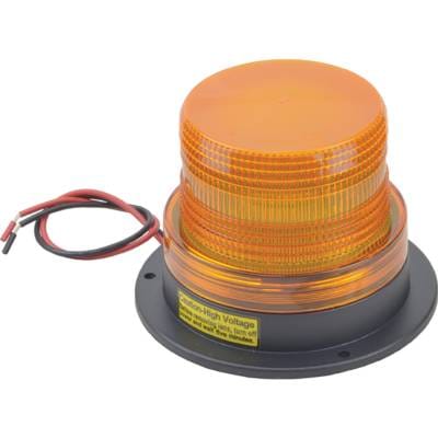 Amber Strobe Warning Beacon 12-80V Dc Low Profile Compatible With Ecco Forklift Material Handling thumbnail 2