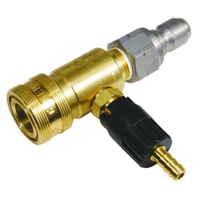 Adjustable Chemical Injector Stainless Steel 3/8 Inch Quick Connect 2.1Mm Orifice Compatible With