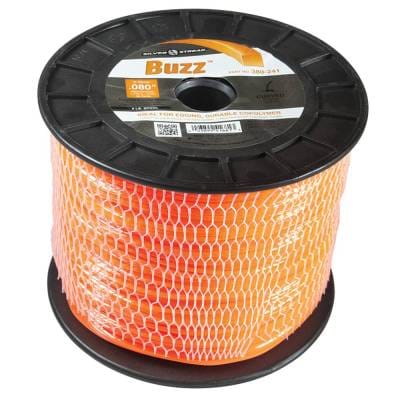 Square Trimmer Line 0.080 Inch Compatible With All String Trimmers 5 Pound Spool 1772 Feet Orange