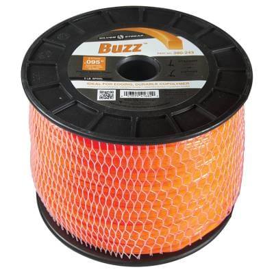 Square Trimmer Line 0.095 Inch Compatible With All String Trimmers 5 Pound Spool 1214 Feet Orange