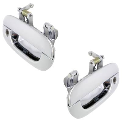 Front Driver And Passenger Side Exterior Door Handle Compatible With 1994-2002 Dodge Ram Chrome With thumbnail 4