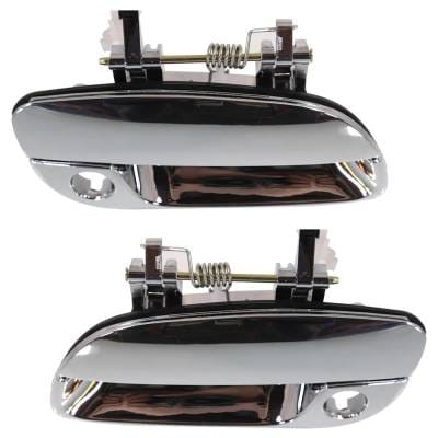 Front Left And Right Exterior Door Handle Compatible With 2001-2006 Hyundai Elantra Chrome With Key thumbnail 2