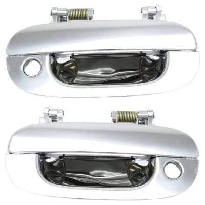 Front Pair Exterior Door Handle Compatible With 1994-2002 Dodge Ram Chrome With Key Hole thumbnail 2