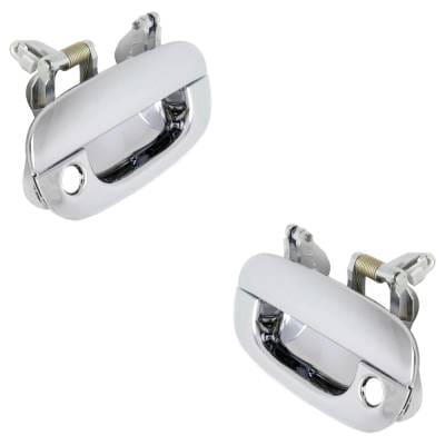 Front Left And Right Exterior Door Handle Compatible With 1994-2002 Dodge Ram Chrome With Key Hole thumbnail 6