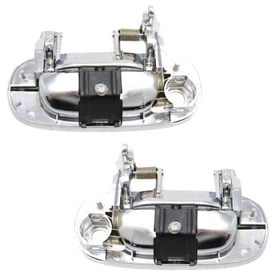 Front Left And Right Exterior Door Handle Compatible With 1994-2002 Dodge Ram Chrome With Key Hole thumbnail 10