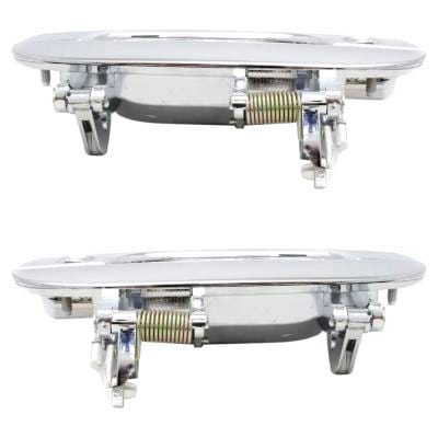 Front Pair Exterior Door Handle Compatible With 1994-2002 Dodge Ram Chrome With Key Hole thumbnail 8