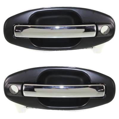 Front Driver And Passenger Side Exterior Door Handle Compatible With 2001-2006 Hyundai Santa Fe