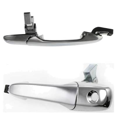 Front Driver And Passenger Side Exterior Door Handle Compatible With 2005-2014 Ford Mustang Chrome thumbnail 2