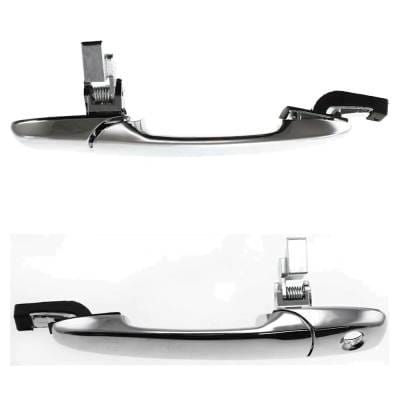 Front Driver And Passenger Side Exterior Door Handle Compatible With 2005-2014 Ford Mustang Chrome thumbnail 12
