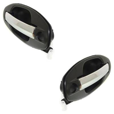 Front Left And Right Exterior Door Handle Compatible With 2001-2006 Hyundai Santa Fe Chrome Lever thumbnail 4